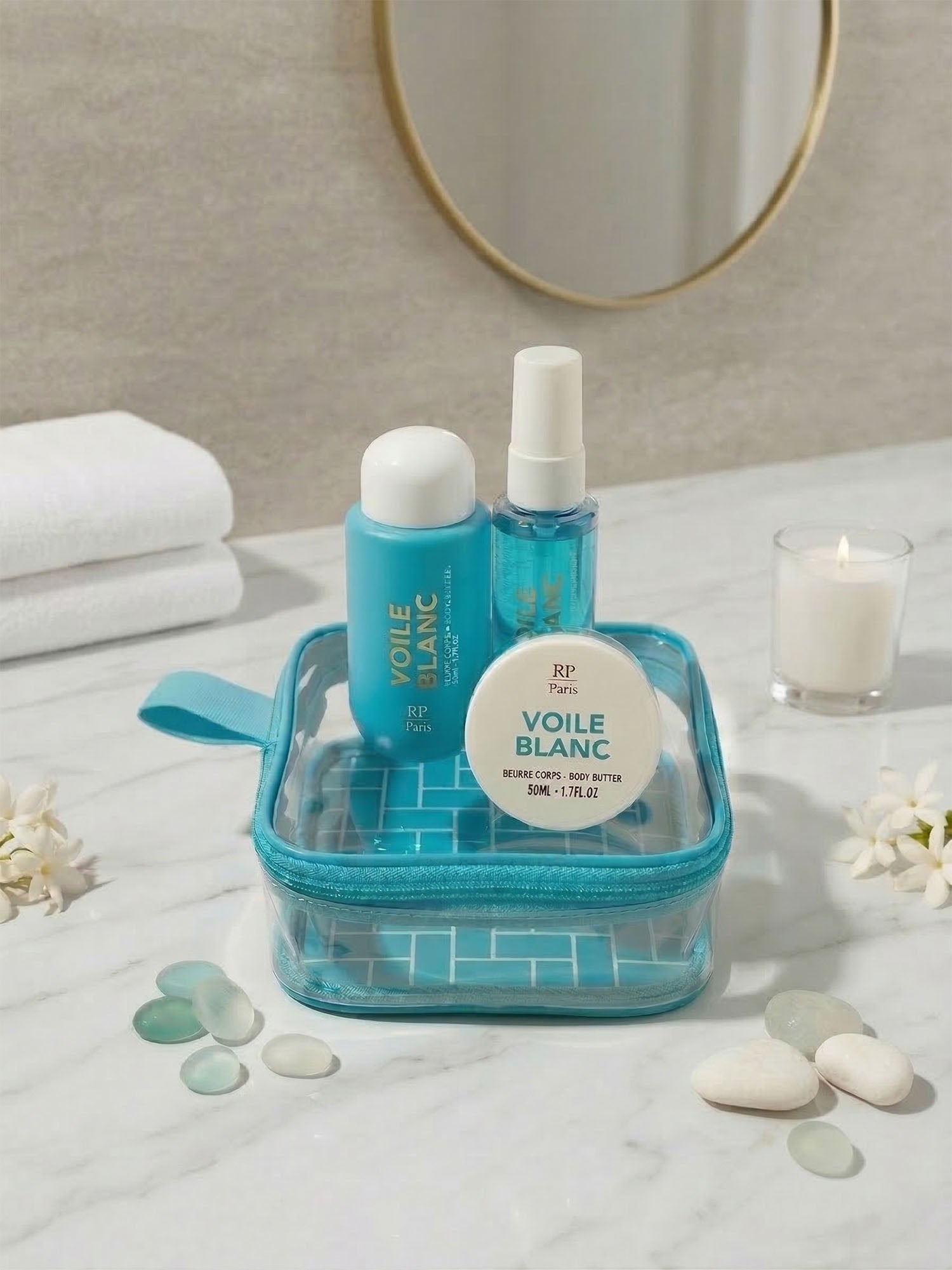 Travel Set Voile Blanc