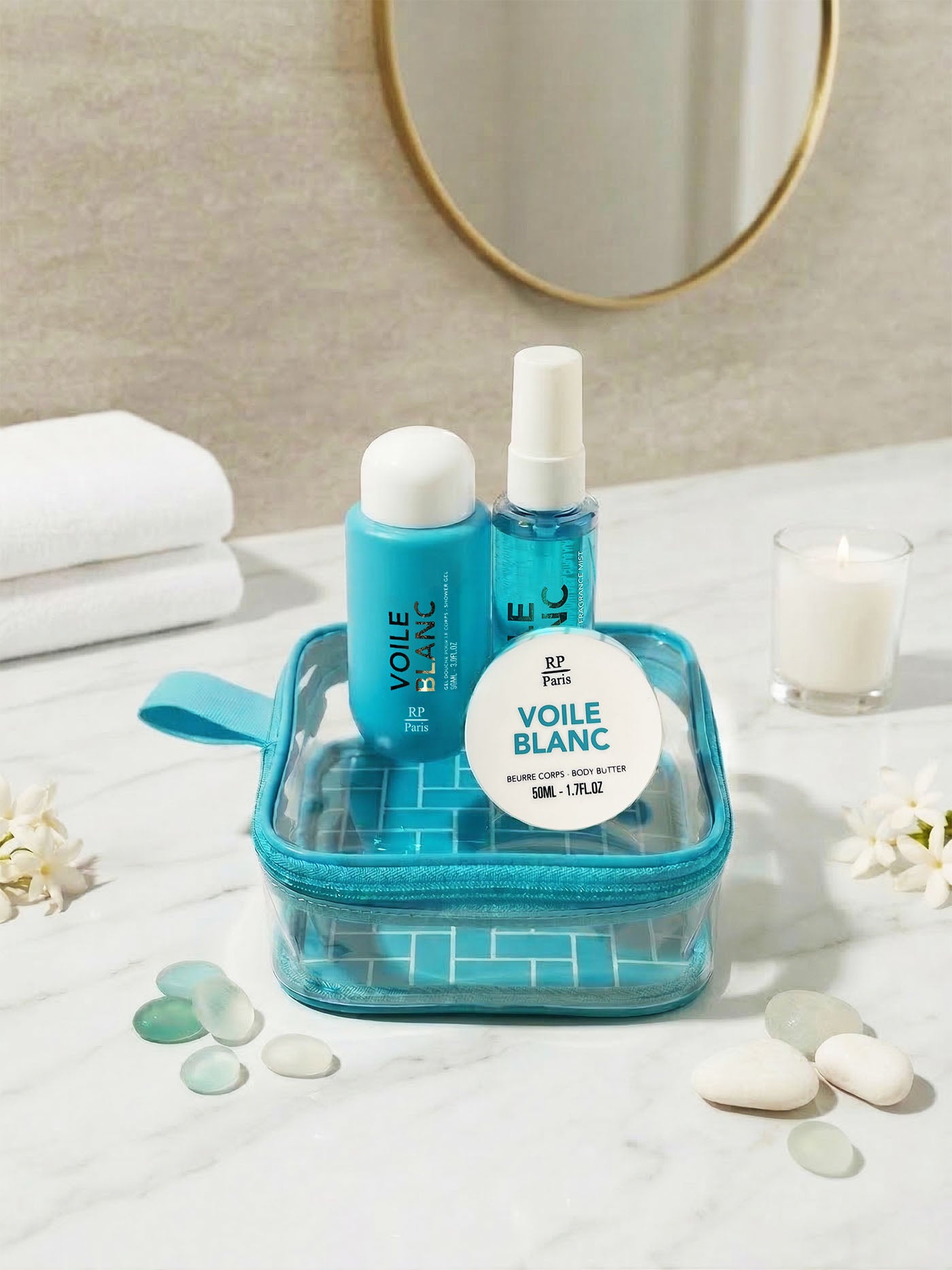 Travel Set Voile Blanc