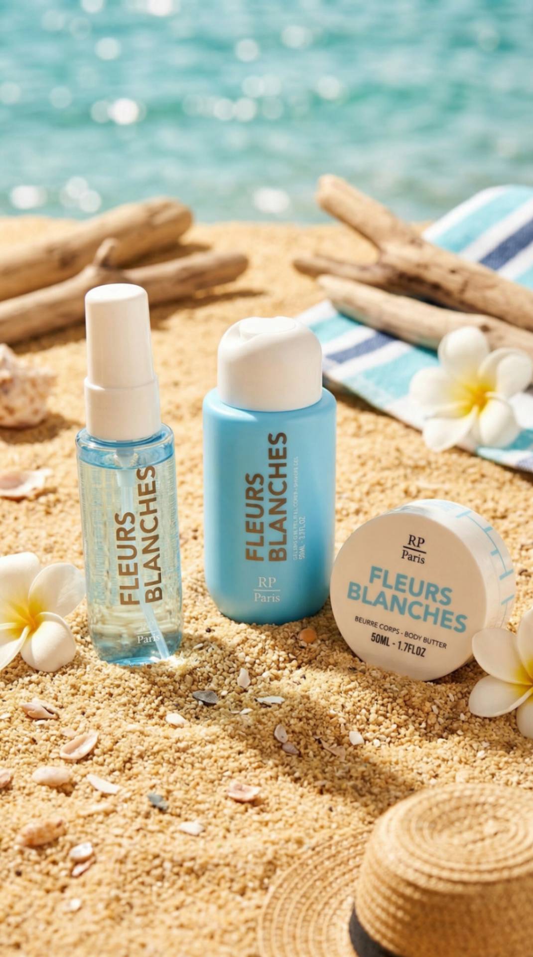 Travel Set Fleurs Blanches